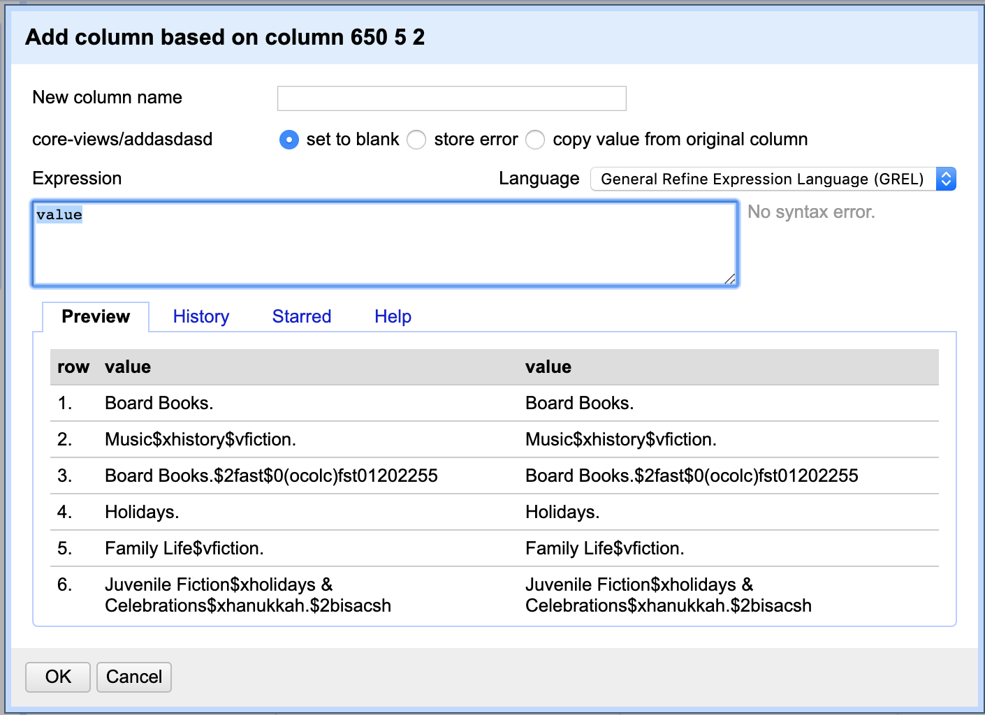 OpenRefine Add Column Based on this Column Tool