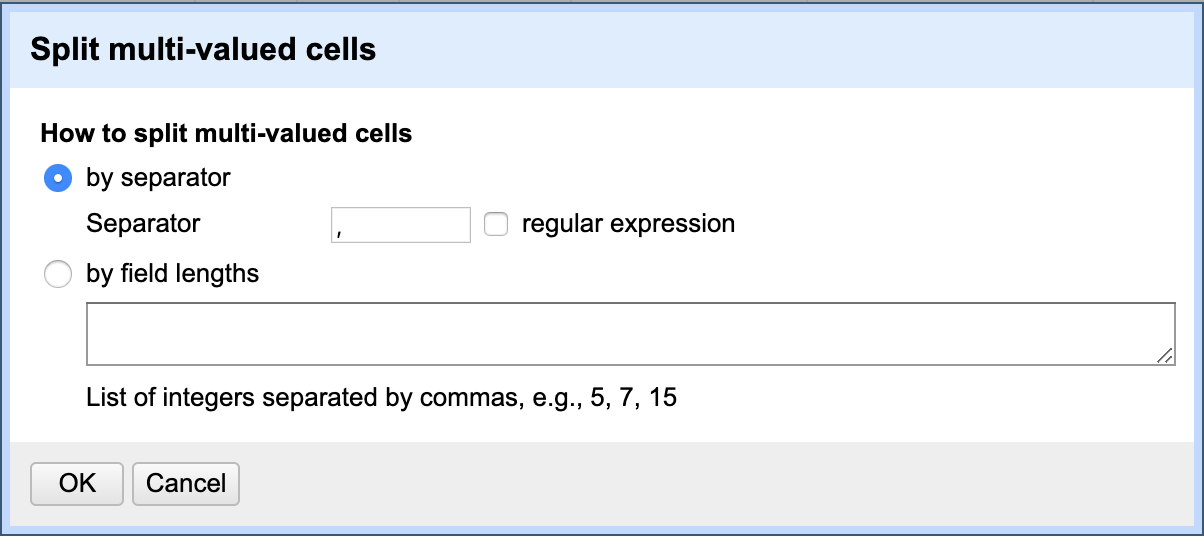 OpenRefine Split Multi-Value Cell Tool